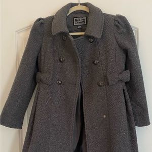 Rothschild girls silver sparkle dress coat